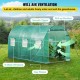 Buy Tunnel Greenhouse 3.7 x 2.1 x 2.1 m Tunnel Garden Greenhouse with 6 Mesh Windows Steel Frame Greenhouse Garden Shed White Orchard for Growing Plants Flowers Vegetables