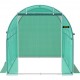 Buy Tunnel Greenhouse 3.7 x 2.1 x 2.1 m Tunnel Garden Greenhouse with 6 Mesh Windows Steel Frame Greenhouse Garden Shed White Orchard for Growing Plants Flowers Vegetables