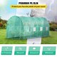 Buy Tunnel Greenhouse 4.6 x 2.1 x 2.1 m Tunnel Garden Greenhouse with 8 Mesh Windows Steel Frame Greenhouse Garden Shed Green Orchard for Growing Plants Flowers Vegetables