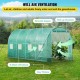 Buy Tunnel Greenhouse 4.6 x 2.1 x 2.1 m Tunnel Garden Greenhouse with 8 Mesh Windows Steel Frame Greenhouse Garden Shed Green Orchard for Growing Plants Flowers Vegetables