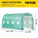 Buy Tunnel Greenhouse 4.6 x 2.1 x 2.1 m Tunnel Garden Greenhouse with 8 Mesh Windows Steel Frame Greenhouse Garden Shed Green Orchard for Growing Plants Flowers Vegetables