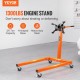 Buy 590kg Mobile and Lockable Workshop Engine Hoist 360° Rotating Engine Lift Engine Stand 6 Adjustable Anchor Points