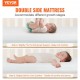 Koop Babymatras 610x965x80 mm Omkeerbaar Ademend matras Dubbelzijdig Visco-elastische gel Kleine wiegmatras 2 waterdichte hoezen Gemakkelijk schoon te maken voor kinderen