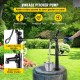 Comprar Bomba manual de ferro fundido com suporte Bomba de água manual antiga de 135 cm, profundidade máxima da bomba 6 m, bomba manual decorativa para jardim externo com alça ergonômica, preta