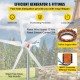 Buy Wind Turbine Wind Generator Wind Generator 12 V 500W Horizontal Wind Turbine 5 Blades Nominal Speed 13m/s Wind Turbine