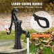 Buy Cast Iron Hand Pump 40 x 15 x 68 cm Antique Manual Water Pump, Maximum Pump Depth 6 m, Decorative Hand Pump for Outdoor Garden with Ergonomic Handle, Black