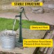 Buy Cast Iron Hand Pump Stand 9 x 9 x 26 Inch Hand Water Pump Stand 30lbs Stable Construction Garden Hand Pump Stand with Spray Paint, Green