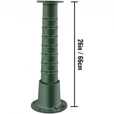 VEVOR Soporte de Bomba Manual de Hierro Fundido 22,86 x 22,86 x 66 cm Soporte para Bomba de Agua de Mano 13,5 kg Estructura Estable Soporte de Bomba de Mano para Jardín con Pintura en Aerosol, Verde