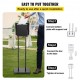 Buy Free Standing Suggestion Box 35.5x25.5x108 cm Metal Mailbox with Digital Code Lock Free Standing Mailbox with Stand and Swivel Casters Durable Construction for Home Office School, Black