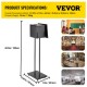 Buy Free Standing Suggestion Box 35.5x25.5x108 cm Metal Mailbox with Digital Code Lock Free Standing Mailbox with Stand and Swivel Casters Durable Construction for Home Office School, Black