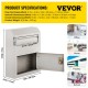 Buy Suggestion Box 38x30.5x11cm Galvanized Steel Mailbox with Lock, 28kg Weight Capacity, Wall Mounted Mailbox with 2 Keys and 4 Expansion Tubes, Durable Construction for Home, Office