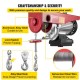 Buy Electric Hoist 220V/1020W Load Capacity 248KG/495KG Electric Winch with Wireless Remote 12m/min, 6m/min Lifting Tool for Home Shop Workshop