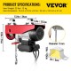 Buy Electric Hoist 220V/480W Load Capacity 99KG/198KG Electric Winch with Wireless Remote 12m/min, 6m/min Lifting Tool for Home Shop Workshop