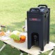 Koop 18,9L geïsoleerde drankdispenser, niet-elektrische warm- en koudwaterdispenser, 10 uur opslag, geïsoleerde container met kraan, draagbaar LDPE-voedsel voor campingcatering