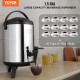 Buy Insulated Beverage Dispenser Non-Electric Hot and Cold Water Dispenser 6L Stainless Steel Food Storage Insulated Container 4-6H with Faucet Portable for Camping