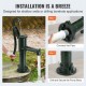 Buy Cast Iron Hand Pump 40 x 15 x 65 cm Antique Manual Water Pump, Maximum Pump Depth 6 m, Decorative Hand Pump for Outdoor Garden with Ergonomic Handle, Green