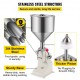 Buy Pneumatic Liquid Paste Filling Machine 5-110ml Stainless Steel Pneumatic Liquid Filling Machine 11.5L Hopper Capacity for Creams Cosmetics Shampoo