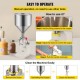 Buy Pneumatic Liquid Paste Filling Machine 5-110ml Stainless Steel Pneumatic Liquid Filling Machine 11.5L Hopper Capacity for Creams Cosmetics Shampoo