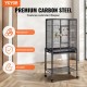 Buy Bird Cage 61x43x137 cm Decorative Rolling Bird Cage with Wheels with Rolling Stand Removable Tray Perches Feeders for Various Birds Parrot Macaw Parakeet Cockatoo