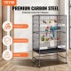 Buy Bird Cage 79x51x132 cm Decorative Rolling Bird Cage with Wheels with Rolling Stand Removable Tray Perches Feeders for Various Birds Parrot Macaw Parakeet Cockatoo