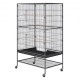 Buy Bird Cage 79x51x132 cm Decorative Rolling Bird Cage with Wheels with Rolling Stand Removable Tray Perches Feeders for Various Birds Parrot Macaw Parakeet Cockatoo