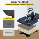 Buy Heat Press Machine 30 x 38 cm 0-410 °F Heat Press Machine 1000 W Black and Blue Digital T-shirt Sublimation Machine