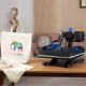 Buy Heat Press Machine 30 x 38 cm 0-410 °F Heat Press Machine 1000 W Black and Blue Digital T-shirt Sublimation Machine