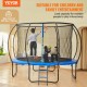 VEVOR Trampolín Exterior Interior Trampolín para Niños 245 cm Carga Máxima 150 kg con Red de Seguridad de 360° Cubierta de Espuma Gruesa Fácil de Instalar para Parque de Ocio en el Patio Trasero