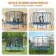 VEVOR Trampolín Exterior Interior Trampolín para Niños 265 cm Carga Máxima 180 kg con Red de Seguridad de 360​​​​° Cubierta de Espuma Gruesa Fácil de Instalar para Parque de Ocio en el Patio Trasero