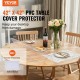 Buy Round Clear Tablecloth 42" Clear PVC Tablecloth 1.5mm Thick Waterproof Cut to Size Table Protector 18x12" Plastic Table Cover Protector for Dining Room Kitchen Restaurant