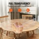 Buy Round Clear Tablecloth 123cm Clear PVC Tablecloth 1.5mm Thickness Waterproof Cut to Size Table Protector 45x30cm Plastic Table Protector for Dining Room Kitchen Restaurant