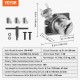 Comprar Mesa giratoria para fresadoras, mesa giratoria de fresado de precisión horizontal vertical de 100 mm, portabrocas de 3 mordazas de 80 mm tuercas en T M10 para indexación de ingeniería de fresado