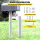 Comprar Buzón Post Stand Mail Box Post 43" Acero con recubrimiento en polvo blanco para exteriores