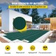 Comprar Cubierta rectangular de seguridad para piscina, 16 x 32 pies, sección de escalón verde, 4 x 8 pies, invierno al aire libre