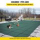 Comprar Cubierta rectangular de seguridad para piscina, 16 x 32 pies, sección de escalón verde, 4 x 8 pies, invierno al aire libre