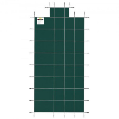 Cubierta rectangular de seguridad para piscina, sección de paso verde, 4x8 pies, invierno al aire libre