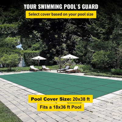 Cubierta Rectangular de Protección para Piscinas Tubulares 548.64x1097.28CM Cobertor para Piscina Mejor Drenaje