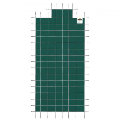 Cubierta rectangular de seguridad para piscina, sección de paso verde, 4x8 pies, invierno al aire libre