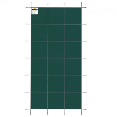 Cubierta rectangular de malla de seguridad para piscina, 20x40 pies, verde, invierno, exterior