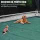 Buy Safety Pool Cover, Size 3.5 x 6 m Rectangular Pool Cover, Pool Size 3.2 x 5.7 m Green PVC Pool Cover, Easy to Install and Prevent Debris