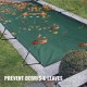 Buy Safety Pool Cover, Size 3.5 x 6 m Rectangular Pool Cover, Pool Size 3.2 x 5.7 m Green PVC Pool Cover, Easy to Install and Prevent Debris