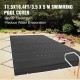 Comprar Cobertura de segurança para piscina 3,5 x 5 m, material PVC preto