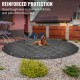 Buy Safety Pool Cover Diameter 4m Round Pool Cover, Pool Size 3.7m Diameter Charcoal Color PVC Pool Cover, Easy to Install and Prevent Debris