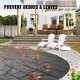 Buy Safety Pool Cover Diameter 4m Round Pool Cover, Pool Size 3.7m Diameter Charcoal Color PVC Pool Cover, Easy to Install and Prevent Debris