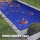 Buy Safety Pool Cover, Size 4 x 7 m Rectangular Pool Cover, Pool Size 3.7 x 6.7 m Blue PVC Pool Cover, Easy to Install and Prevent Debris