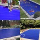 Buy Safety Pool Cover, Size 4 x 7 m Rectangular Pool Cover, Pool Size 3.7 x 6.7 m Blue PVC Pool Cover, Easy to Install and Prevent Debris