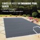 Buy 4x7m Rectangular PVC Charcoal Pool Safety Cover