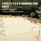 Buy Safety Pool Cover, Size 4 x 8 m Rectangular Pool Cover Pool Size 3.7 x 7.7 m Beige PVC Pool Cover, Easy to Install and Prevent Debris