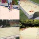 Kaufen Sie Pool-Sicherheitsabdeckung, Größe 4 x 8 m, rechteckige Poolabdeckung, Poolgröße 3,7 x 7,7 m, beige PVC-Poolplane, einfach zu installieren und verhindert Schmutz