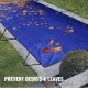 Buy Safety Pool Cover, Size 4 x 8 m Rectangular Pool Cover, Pool Size 3.7 x 7.7 m Blue PVC Pool Cover, Easy to Install and Prevent Debris